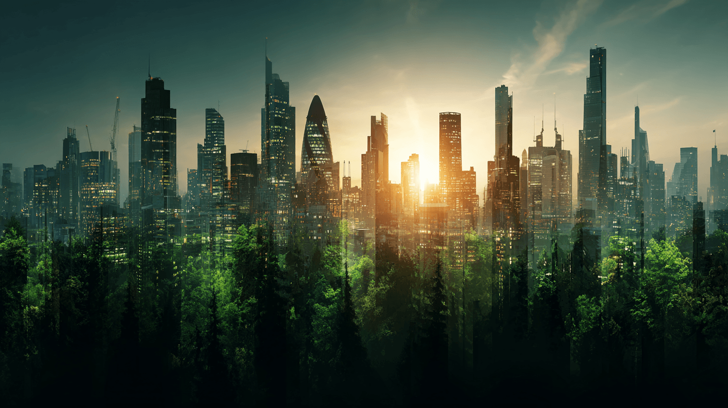 Sustainable business owners in eco-friendly office